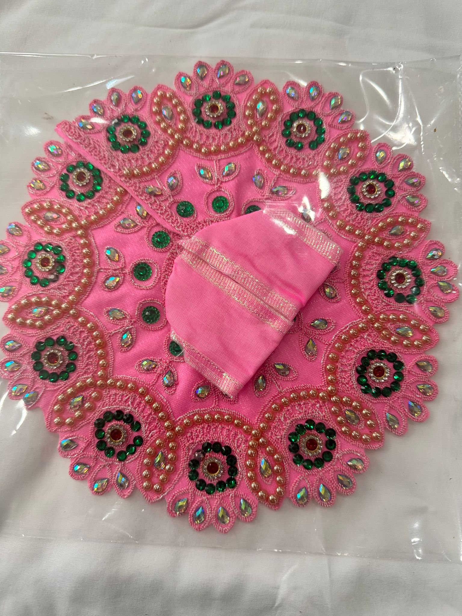 Laddu Gopal Baby Pink Dress