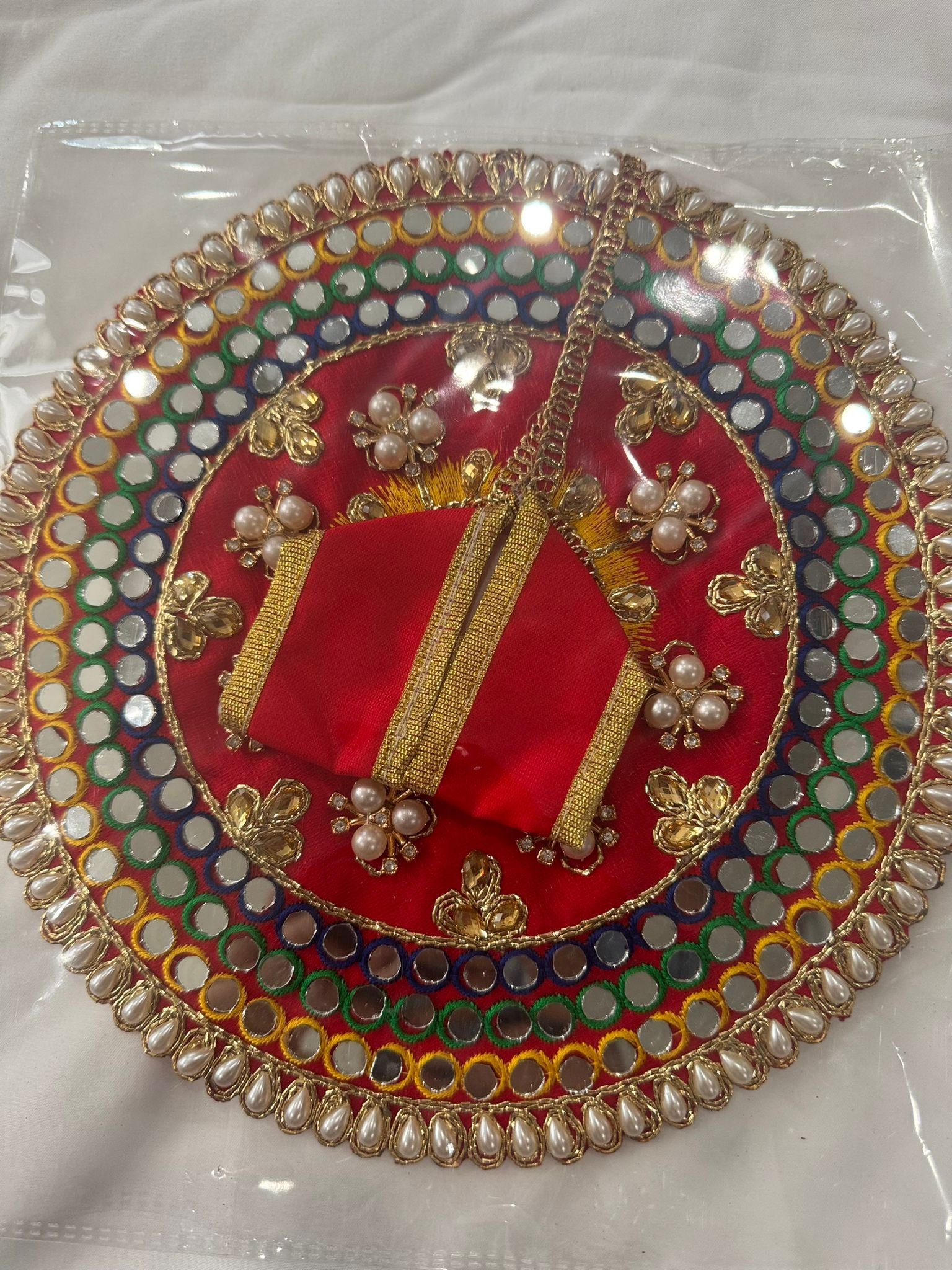 Laddu Gopal Red Navratri Dress
