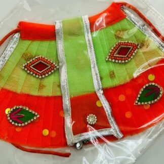 Elegant Radha Rani lehenga with floral accents