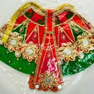 Rich Radha Rani layered lehenga with stone detailing