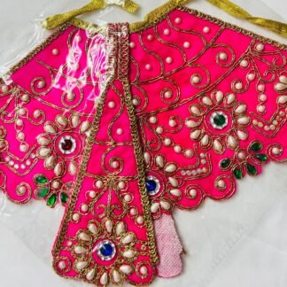 Pink with Multicolor Stone Floral Work